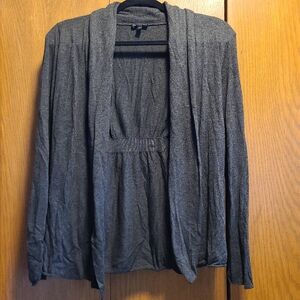 Express Green Open Front Cardigan, M